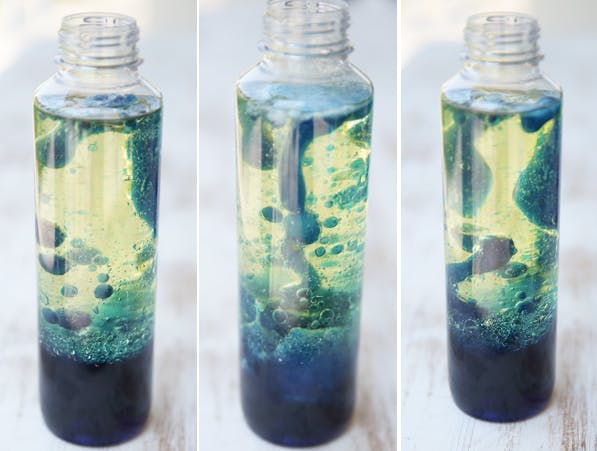 Make lava lamps with baby oil, liquid food coloring and Alka-Seltzer.