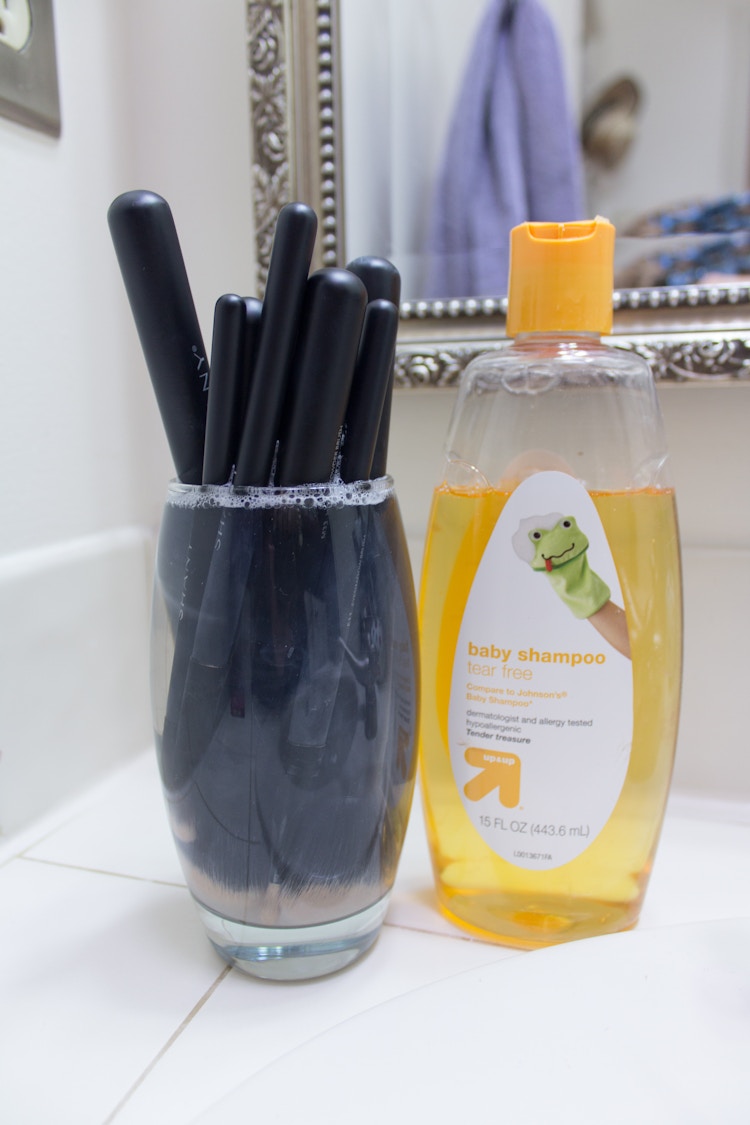 Clean makeup brushes.