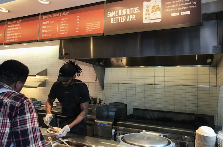 someone working at chipotle