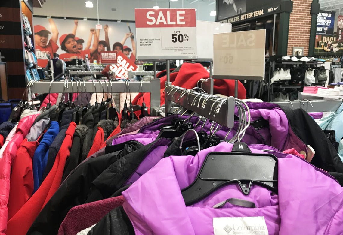 Winter jackets on sale for half off at Dick's Sporting Goods