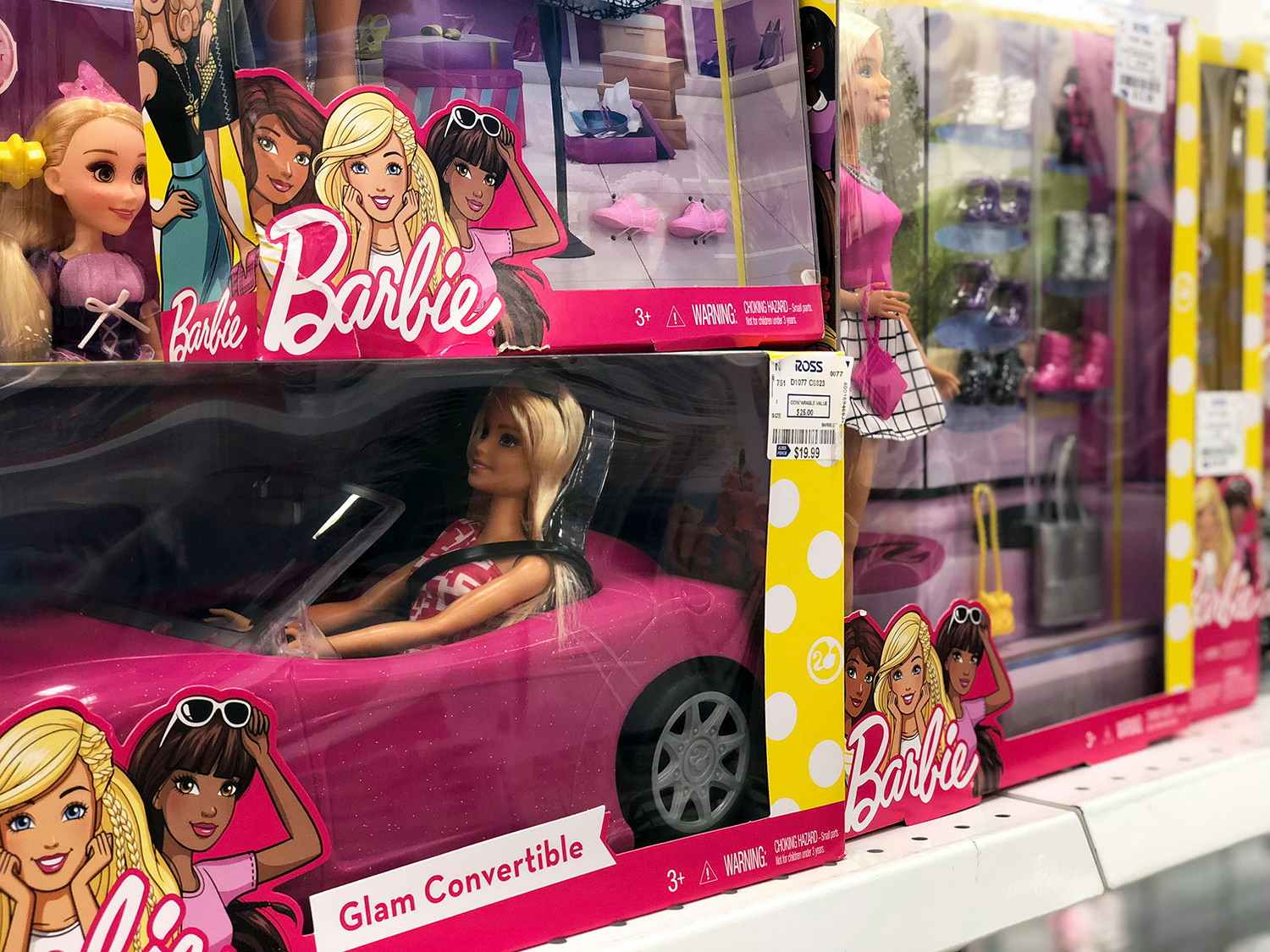 Barbie sets for under $20 at Ross that cost over $30 on Amazon.