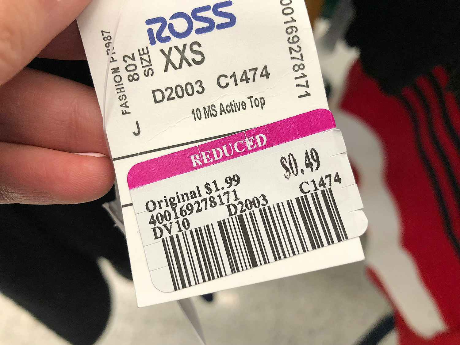 The lowest clearance price you'll ever find at Ross is $0.49
