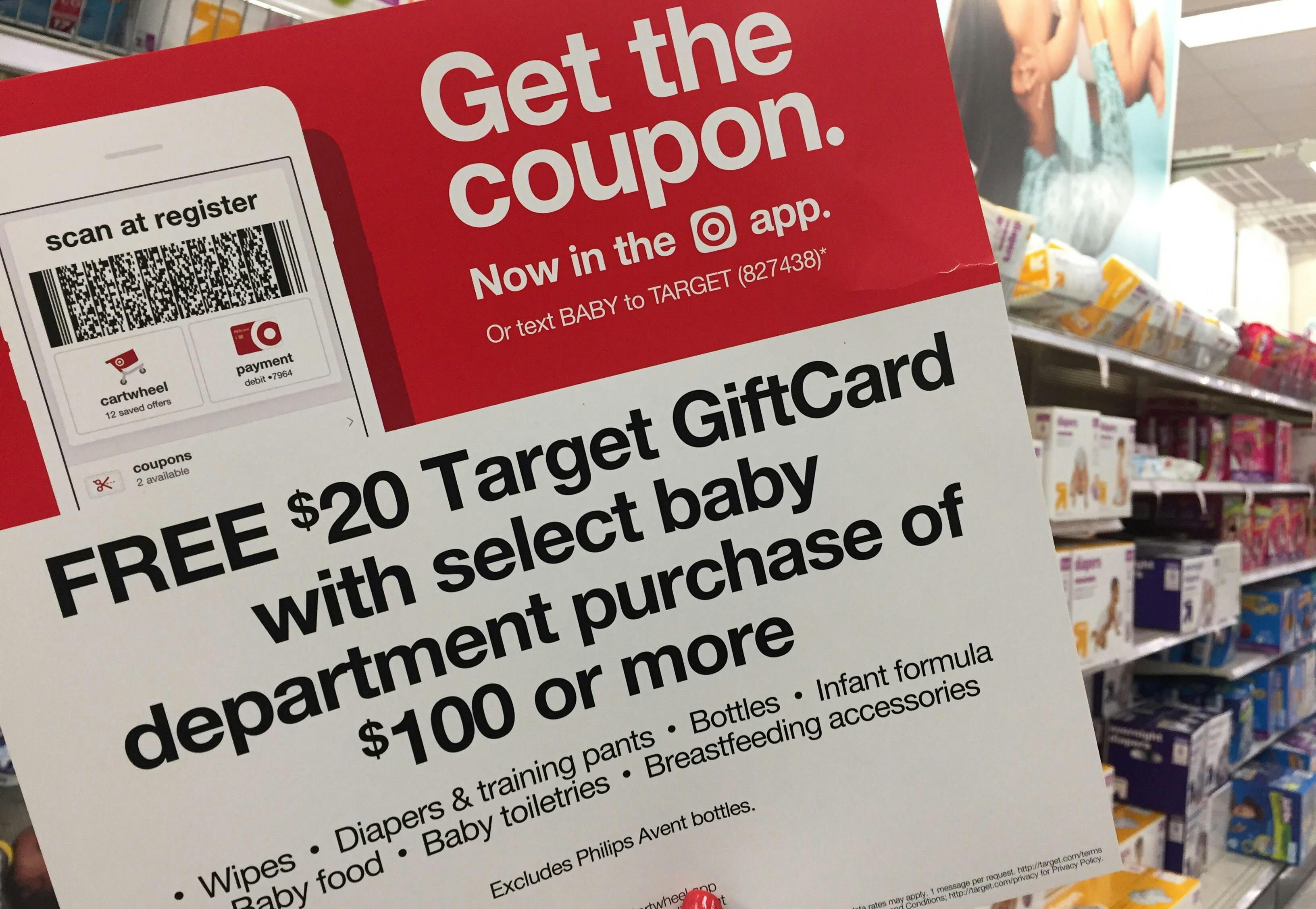 target baby department coupon