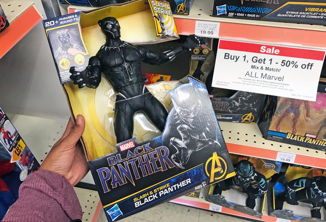 black panther slashing action hero