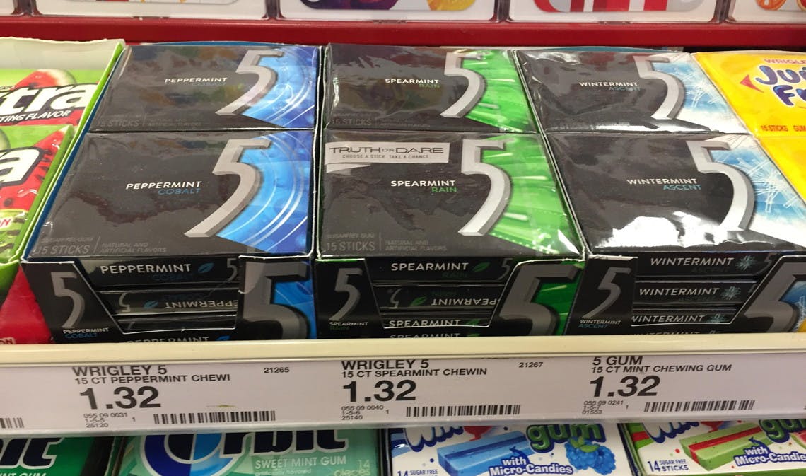 Wrigley S 5 Gum Single Packs Only 0 41 At Target The Krazy Coupon Lady