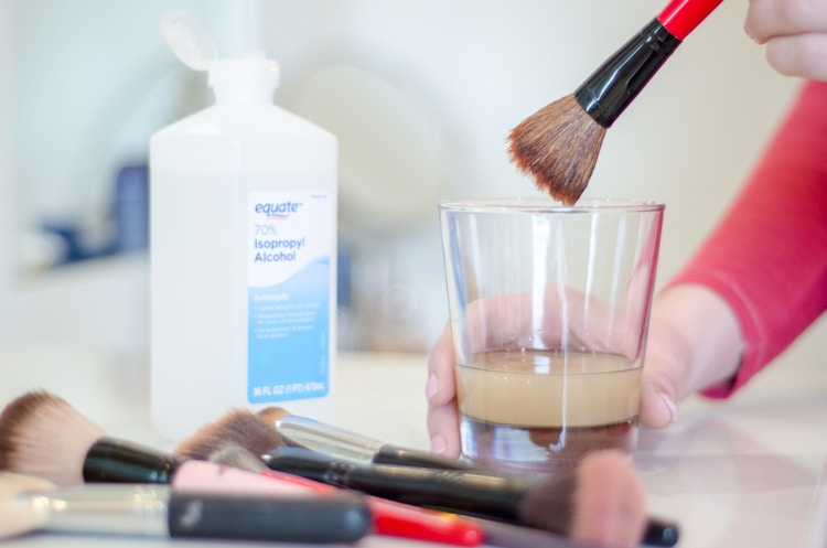 Clean makeup brushes.