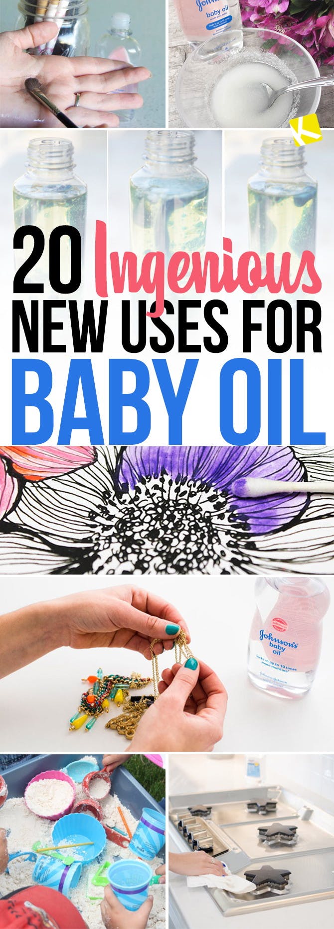 20 Ingenious New Uses for Baby Oil You've Never Heard Of