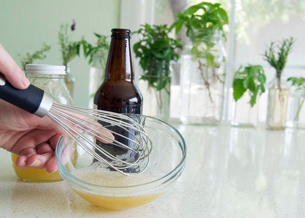 Make a face mask with beer.