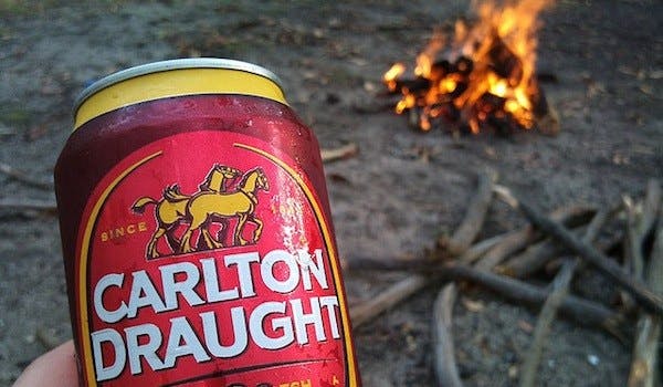 Put out a fire with beer.