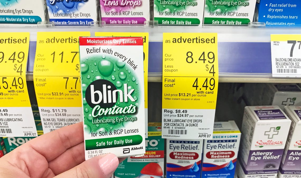 New Coupon! Blink Eye Drops, Only 1.49 at Walgreens! The Krazy