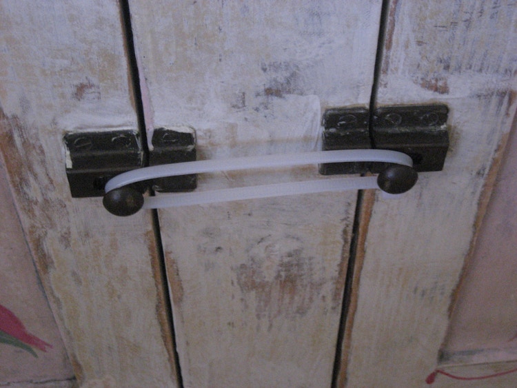 Childproof cupboards.