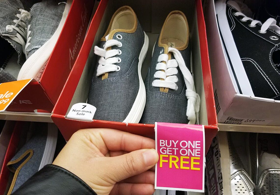 buy one get one shoe deals