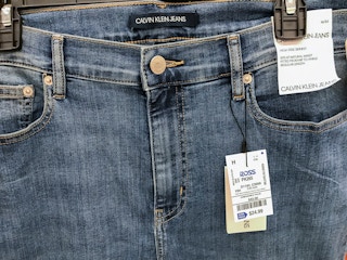 A pair of Calvin Klein Jeans