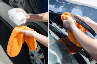 Clean wiper blades with rubbing alcohol to prevent smears on your windshield.