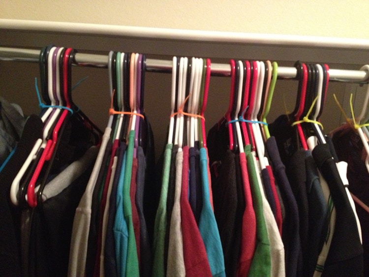 Zip tie hangers together when moving.