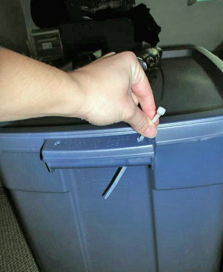 Keep lids on plastic containers when moving.