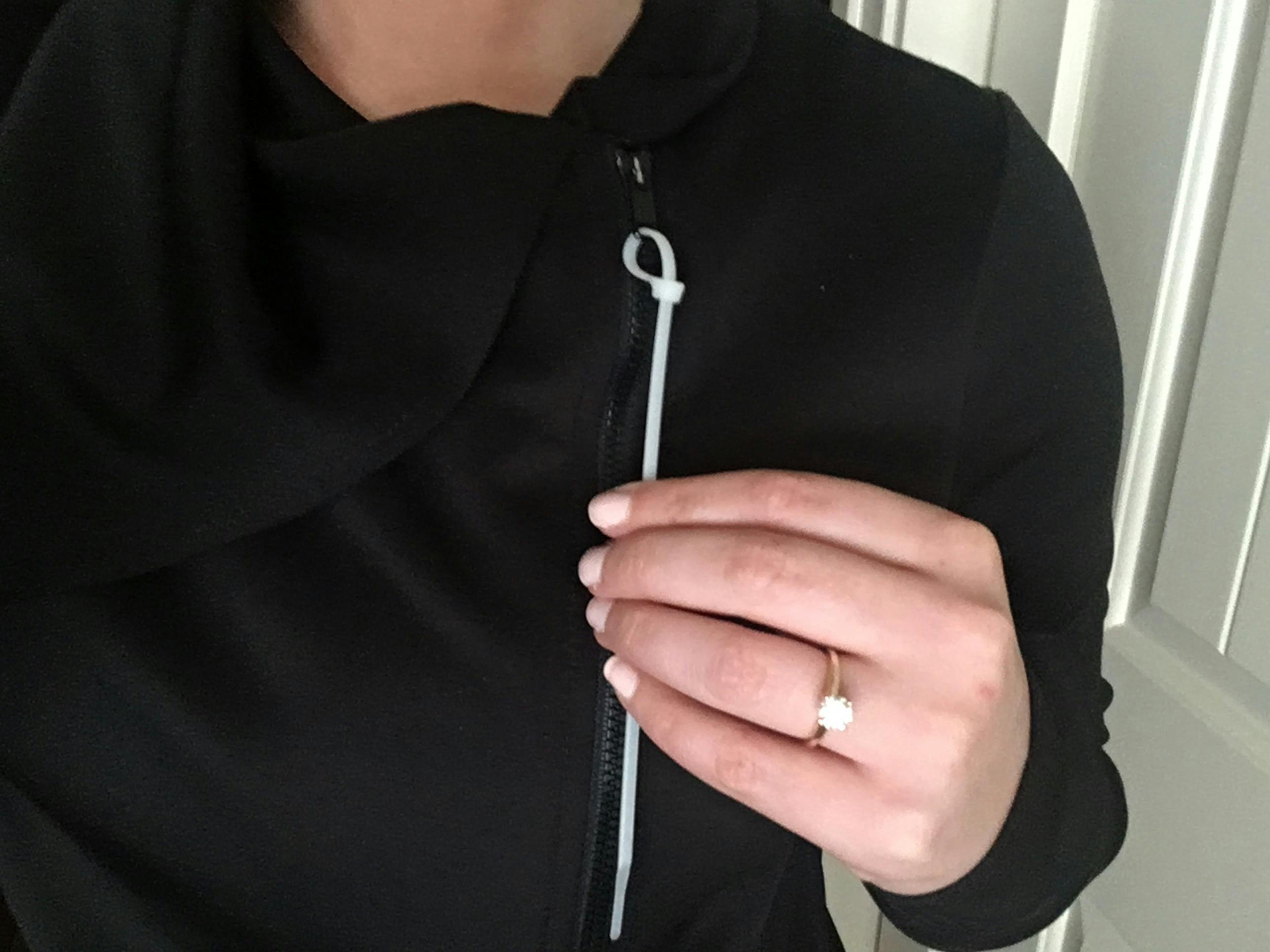Create a makeshift zipper in a pinch.