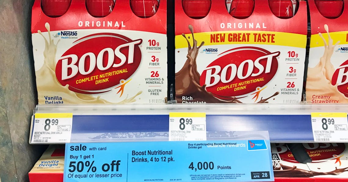 Boost Nutritional Drinks, Only 2.74 at Walgreens! The Krazy Coupon Lady