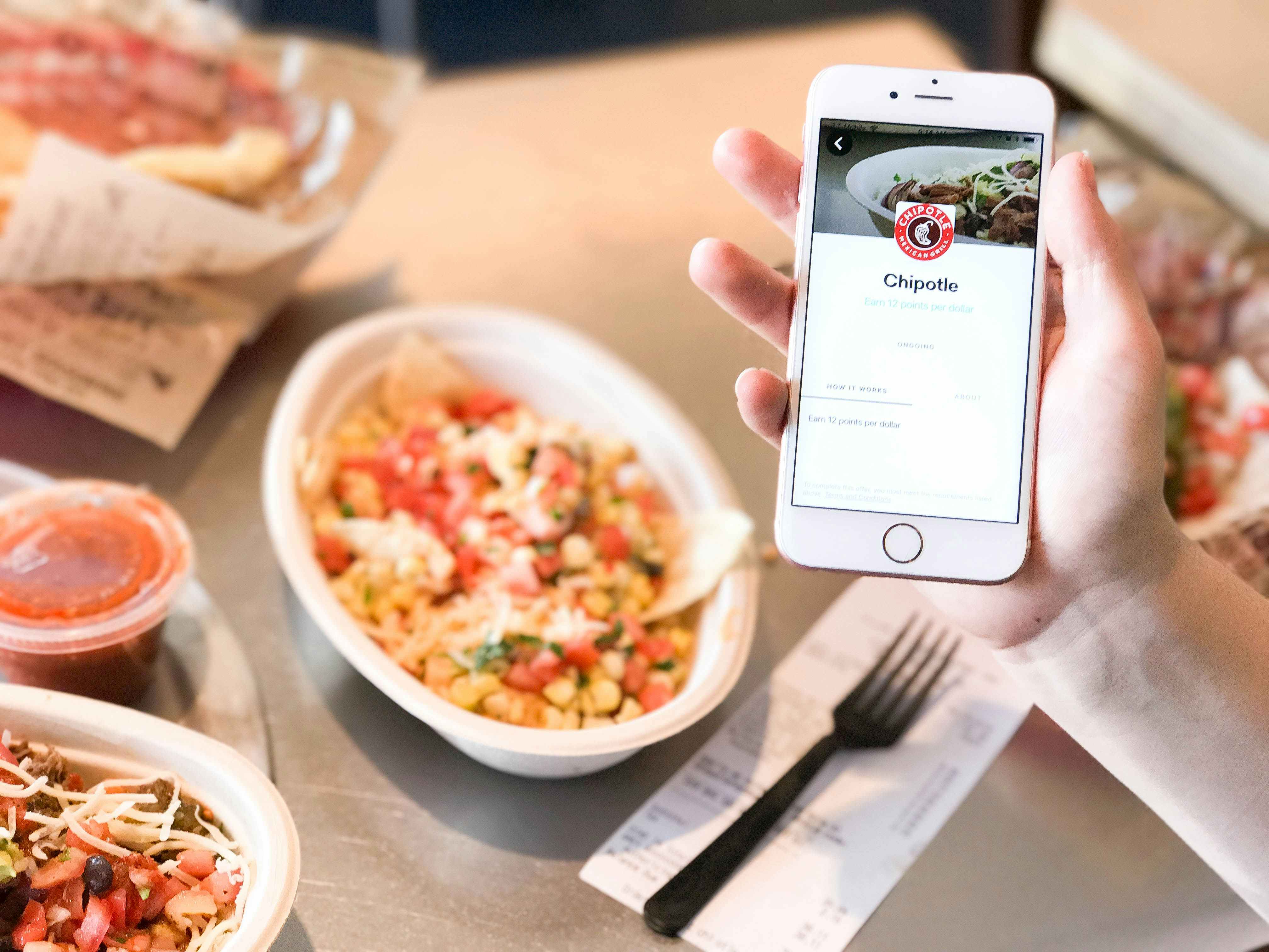 Earn free entrees at Chipotle Mexican Grill with the Chipotle app.