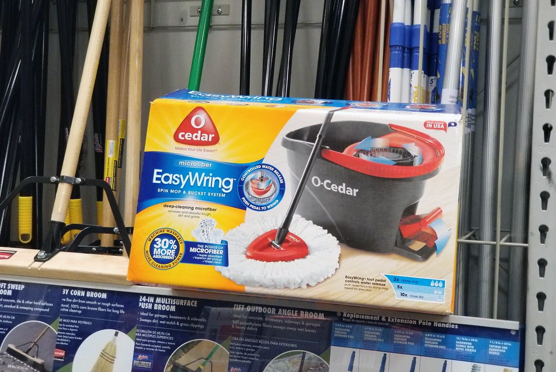 OCedar Easy Wring Spin Mop, Only 14.97 at Home Depot! The Krazy