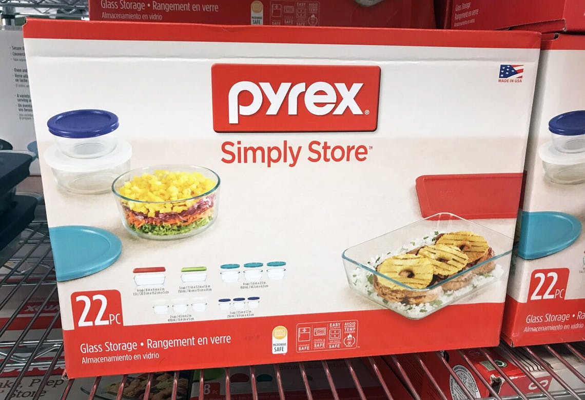 pyrex 22 piece food storage