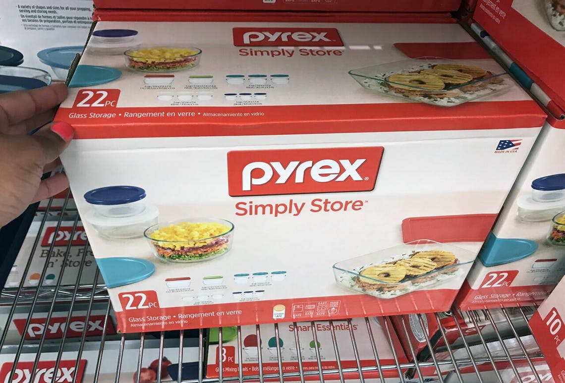 pyrex 22 piece food storage