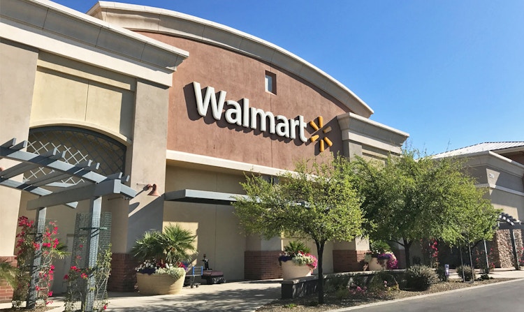 A Walmart storefront.