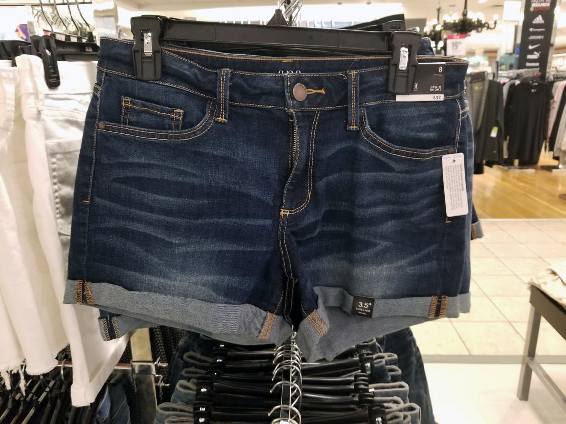 jcpenney womens denim shorts