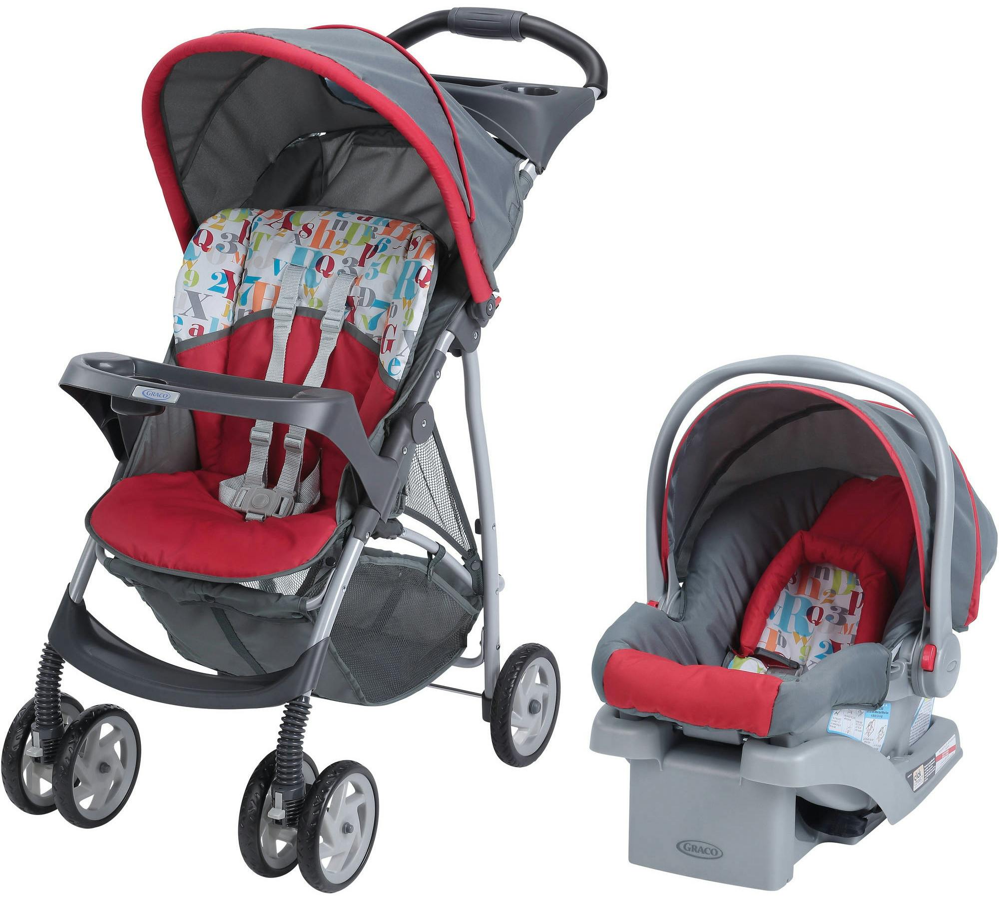 graco travel system red