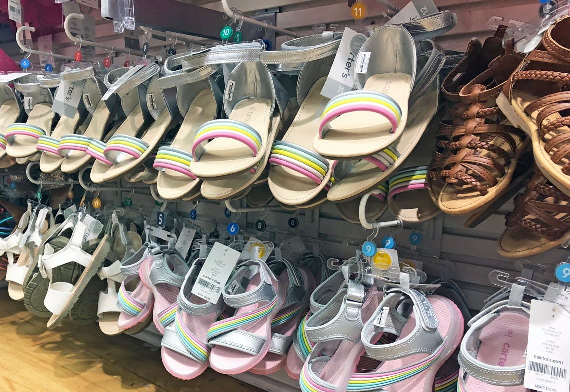 carter's metallic play sandals