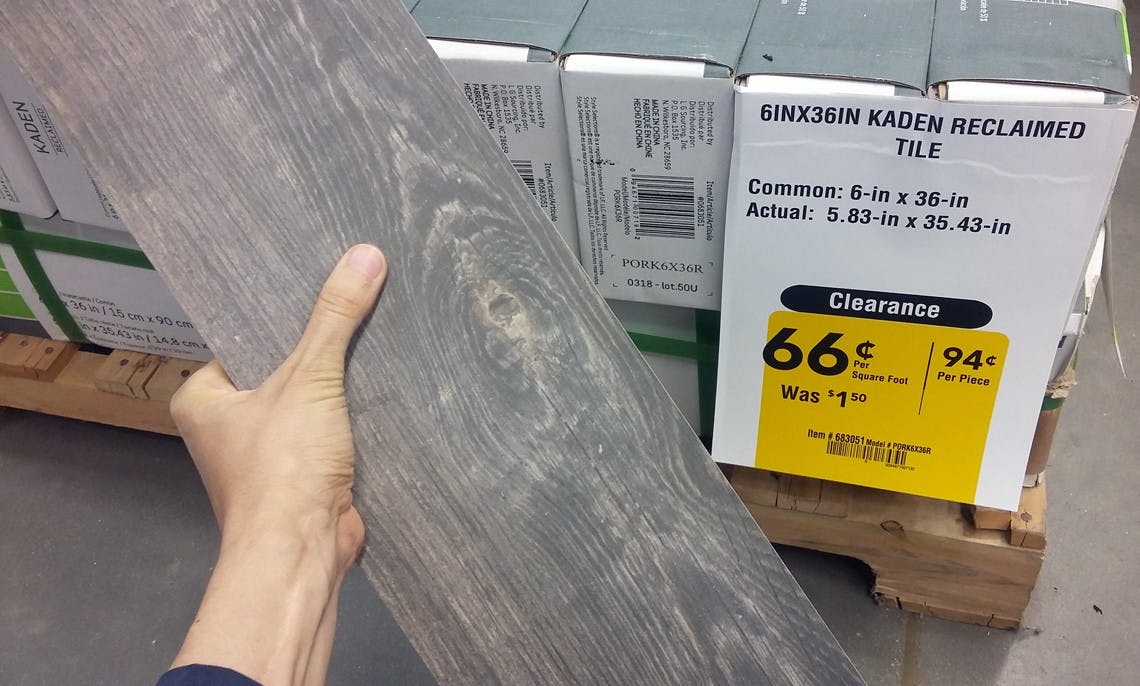Reclaimed Wood Look Floor Tile Only 0 66 Sq Ft At Lowe S The Krazy Coupon Lady