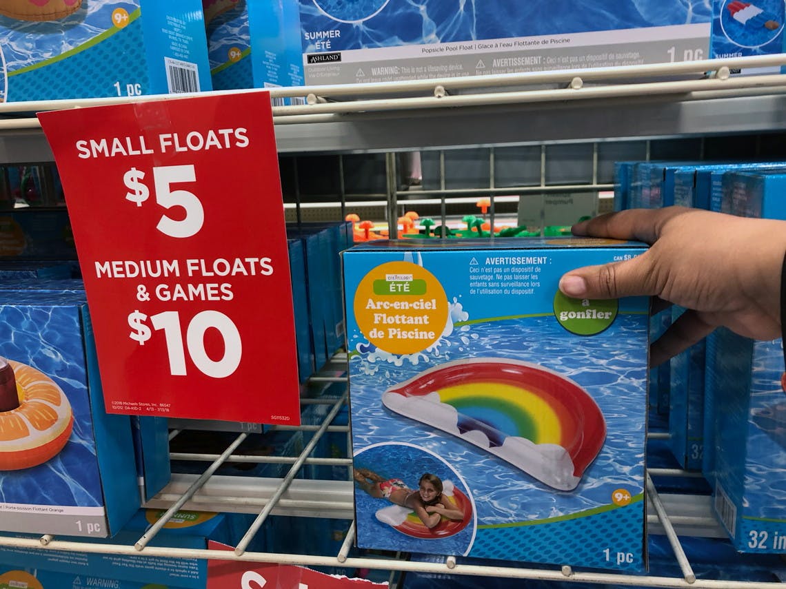 50% Off Michaels Coupon: $2.50 Pool Floats + $15 Snuggie Tails Blankets! - The Krazy Coupon Lady