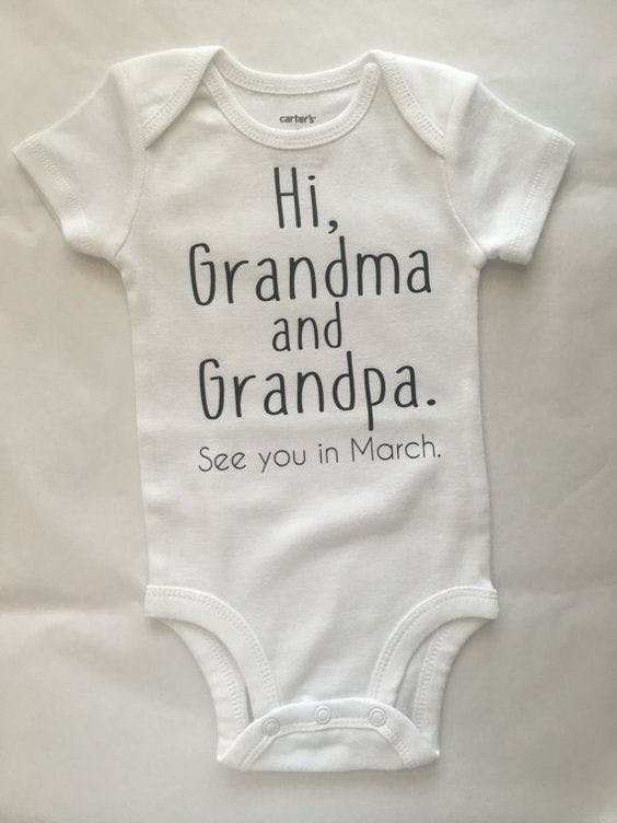 onesies to announce pregnancy to grandparents target