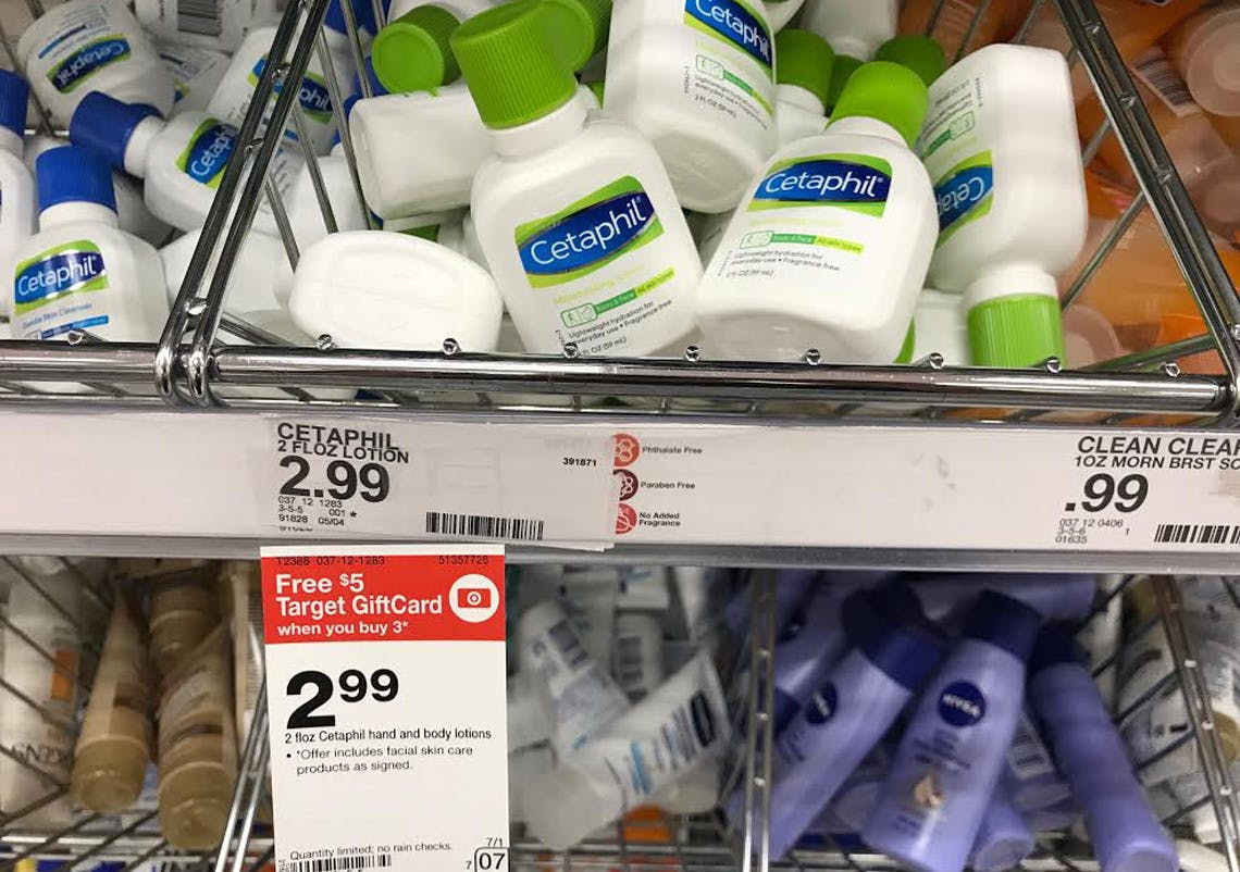 1 32 Cetaphil Skin Care 5 00 Gift Card At Target The Krazy Coupon Lady