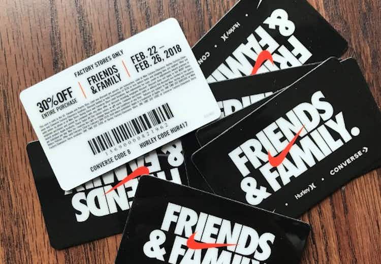 Nike family and friends coupon online