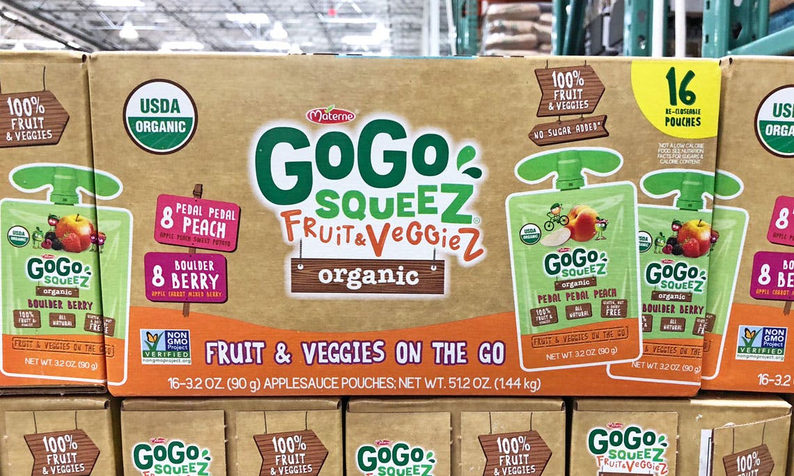 GoGo Squeez Organic Fruit &amp; Veggie Pouches, Only 7.99 at