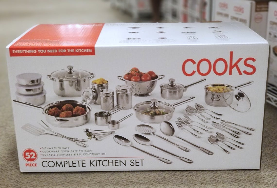 cooks 52 piece cookware set