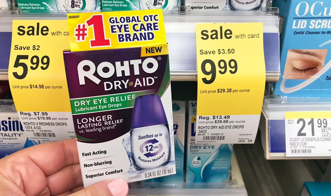 Rohto DryAid Eye Drops, Only 2.99 at Walgreens Reg. 13.49! The