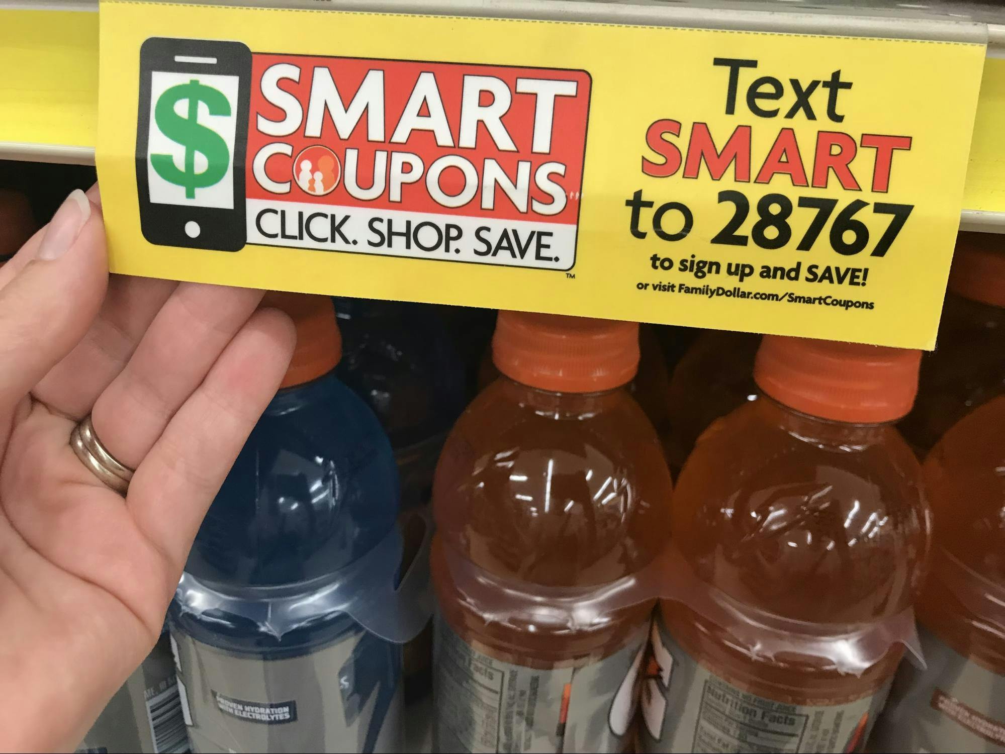 Family Dollar Smart Coupon sign