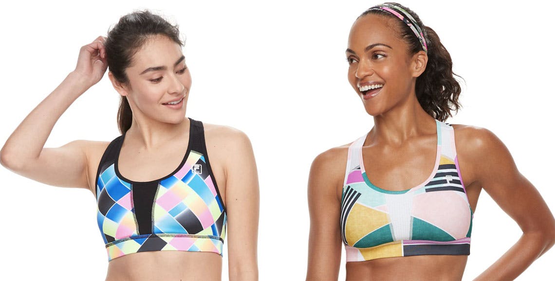 kohls fila sports bra