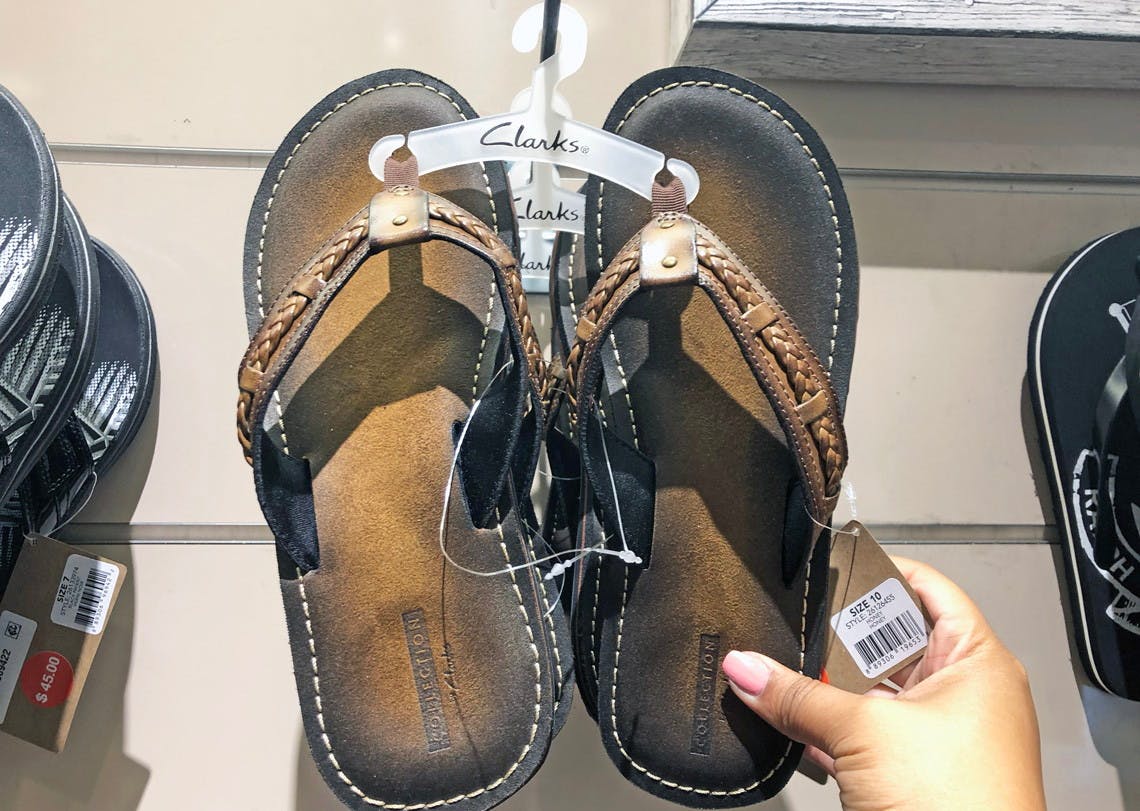 clarks flip flops macy's