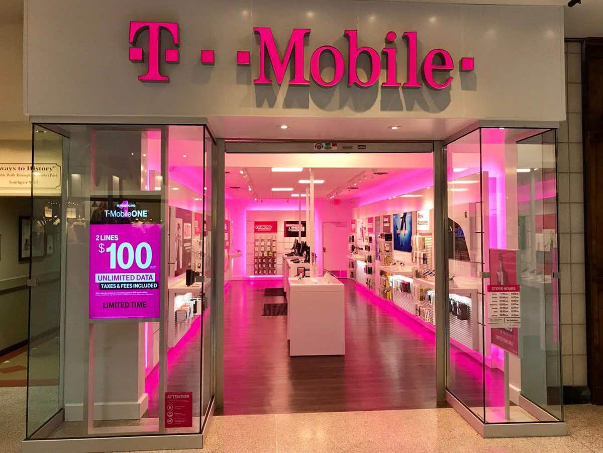 exterior of a t-mobile store