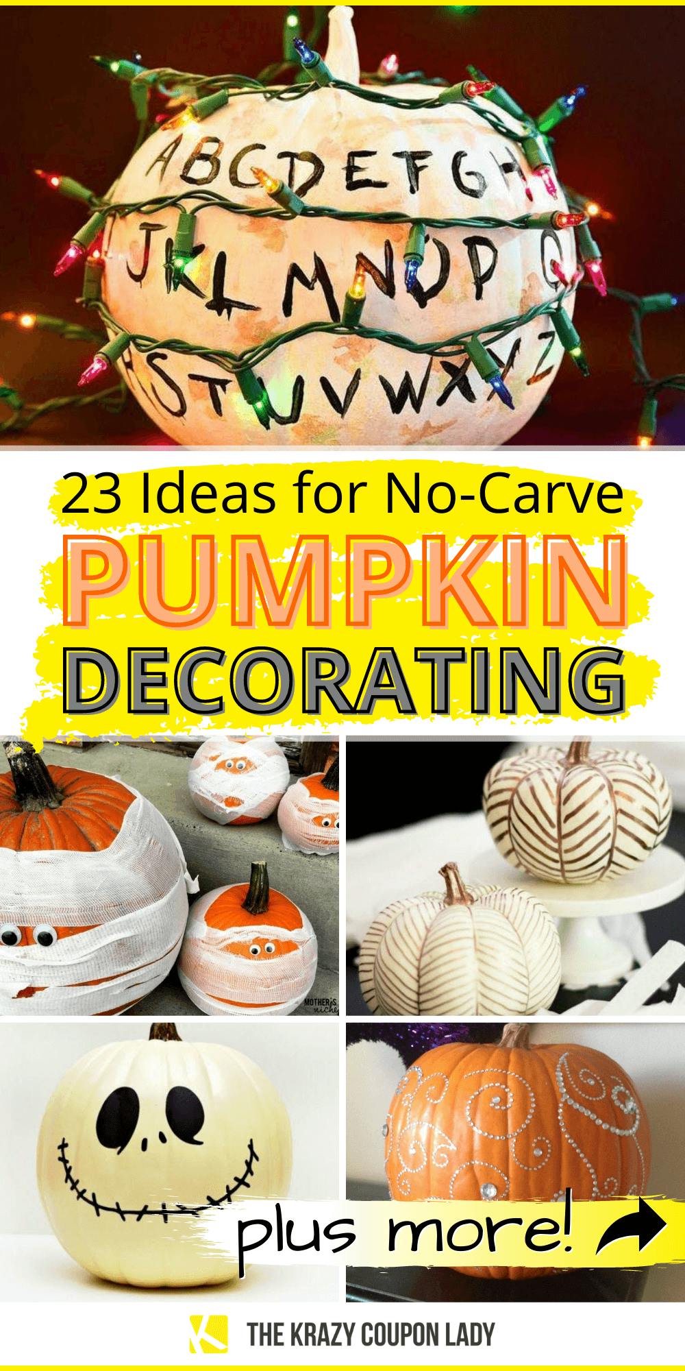 23 Pumpkin Decorating Ideas That Don't Involve Carving - The Krazy ...