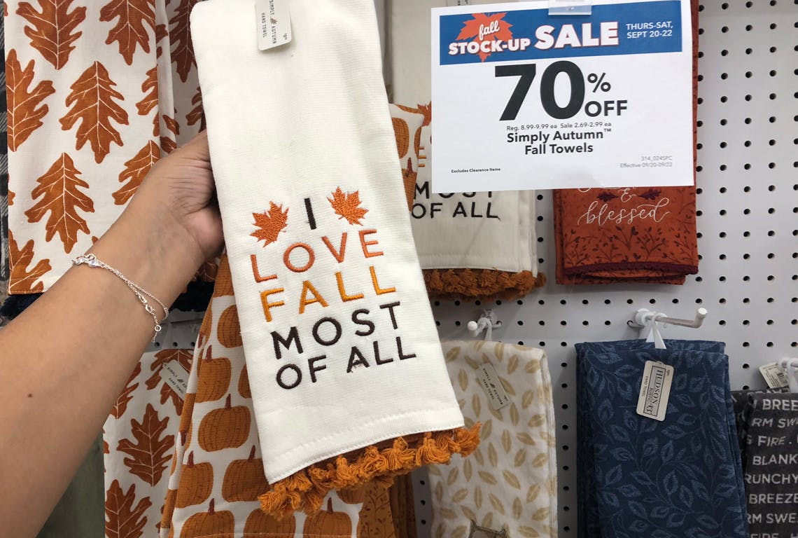 autumn kitchen towels