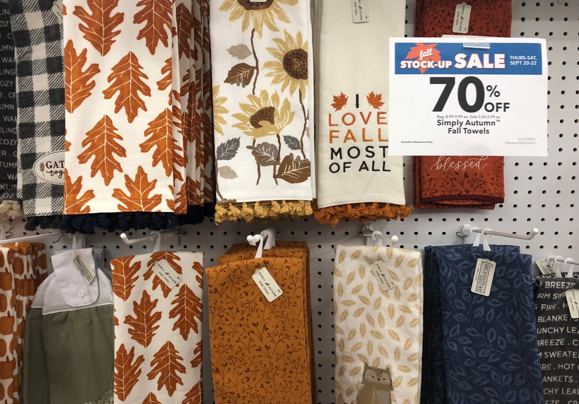 fall kitchen towels