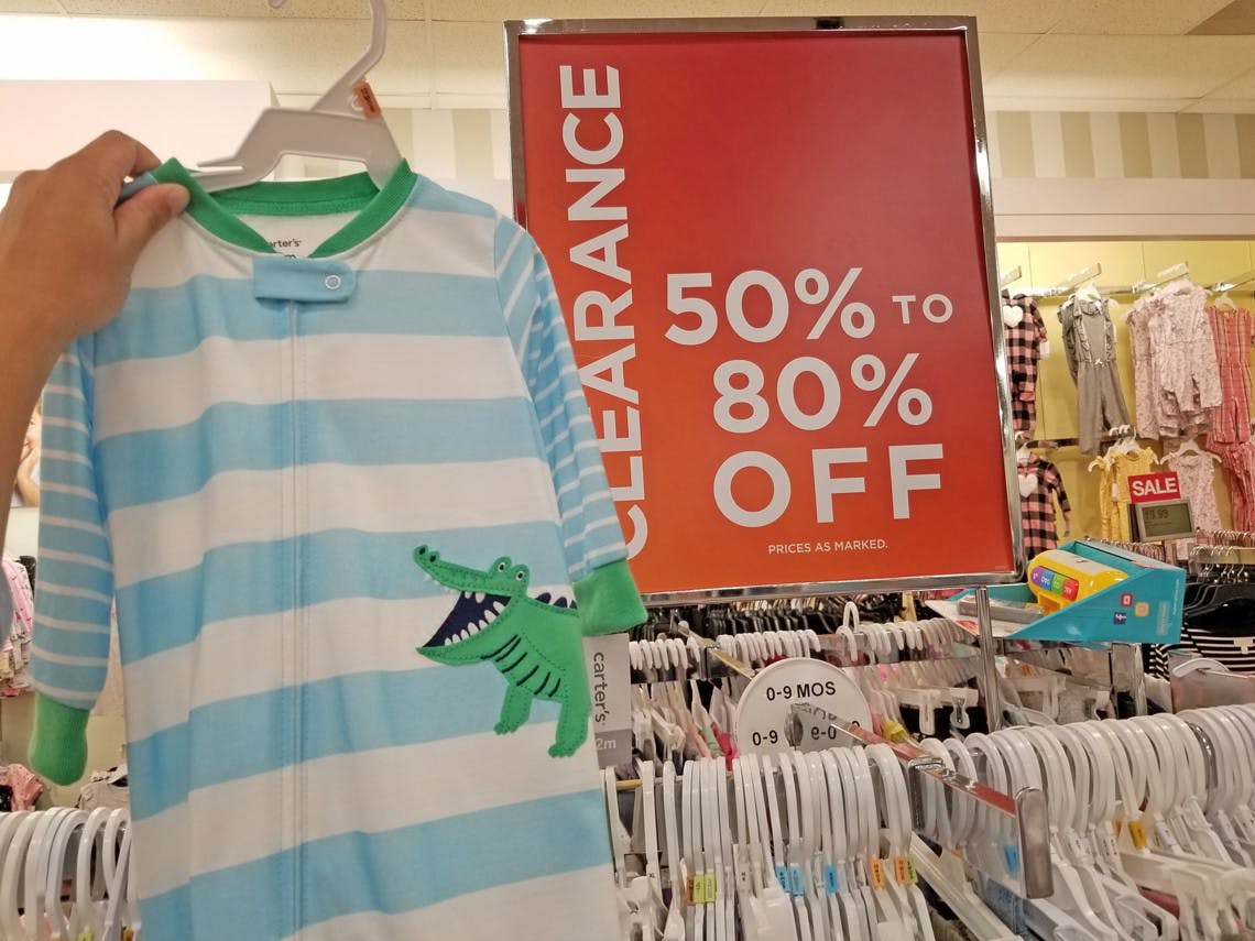 carters footed pajamas