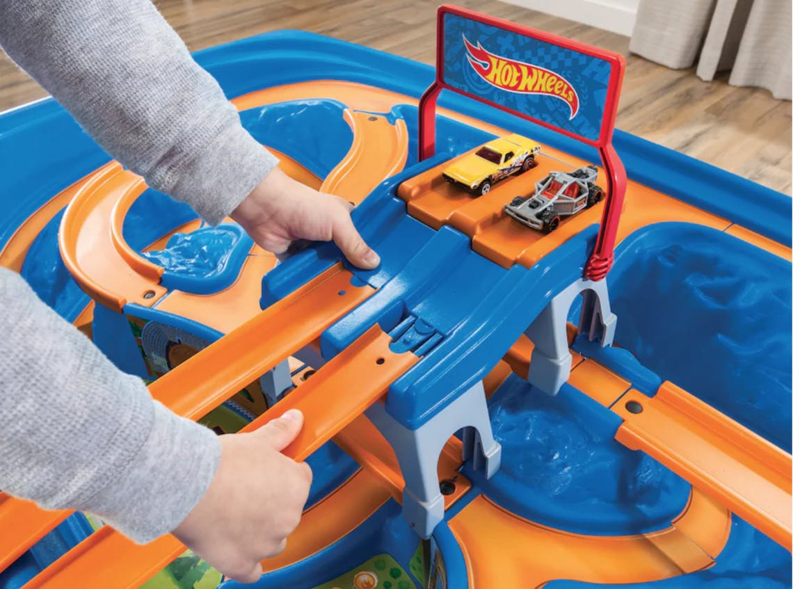 car track table with storage