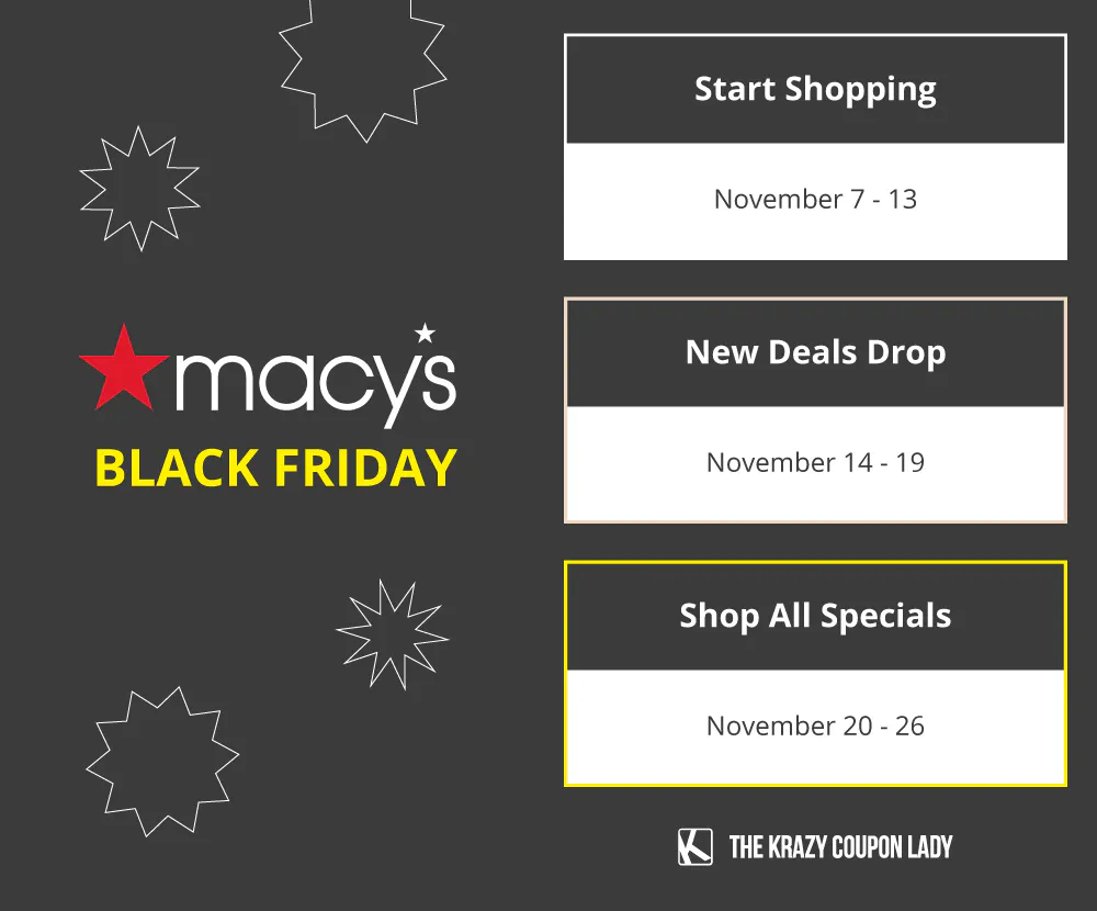 How to Shop Macy's Black Friday 2022 Deals - The Krazy Coupon Lady How to Shop Macy's Black Friday 2022 Deals - The Krazy Coupon Lady