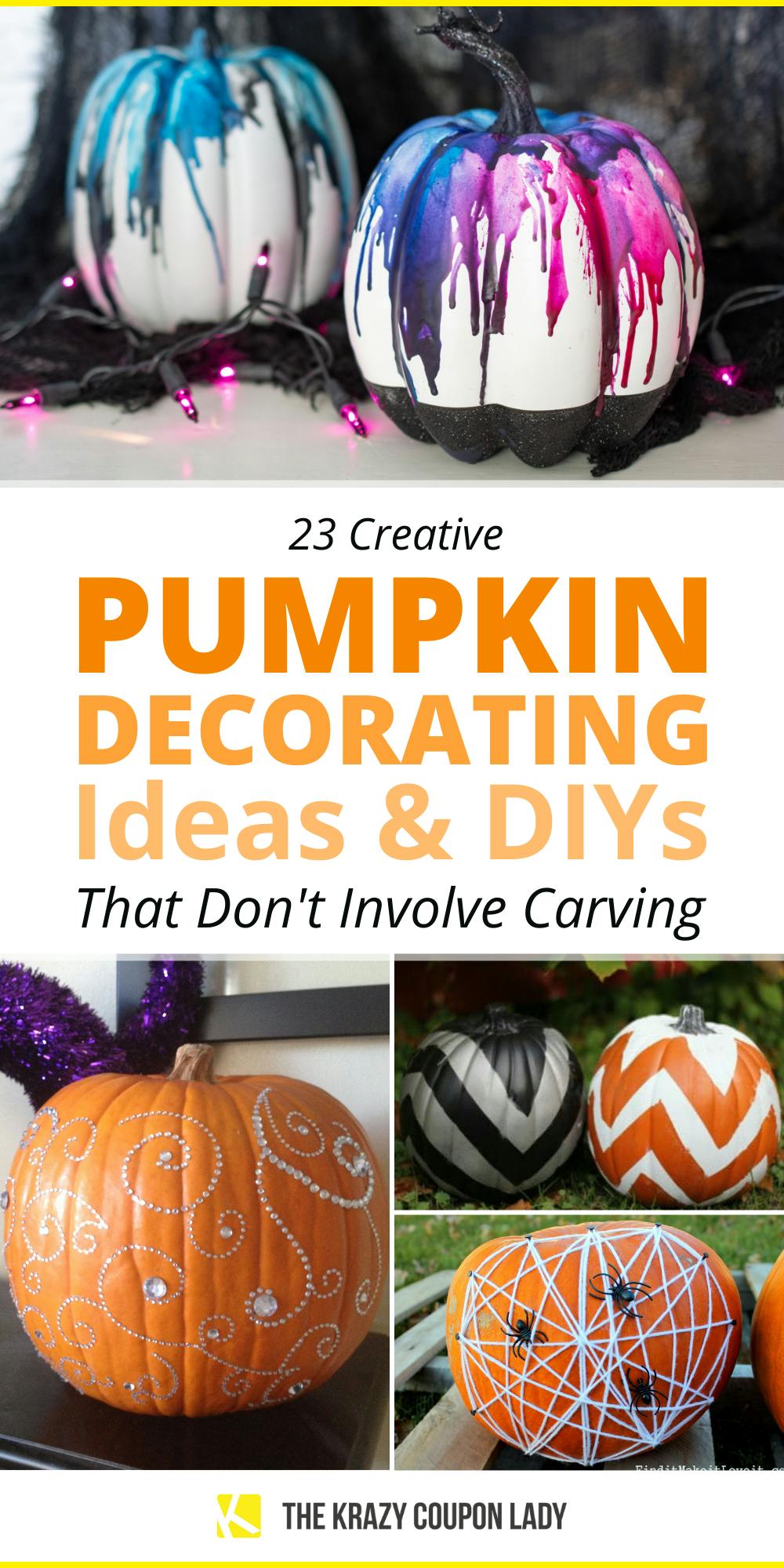 25 Ridiculously Easy No-Carve Pumpkin Decorating Ideas