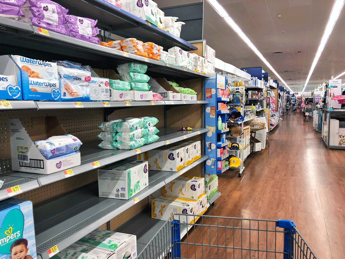 walmart diapers and wipes